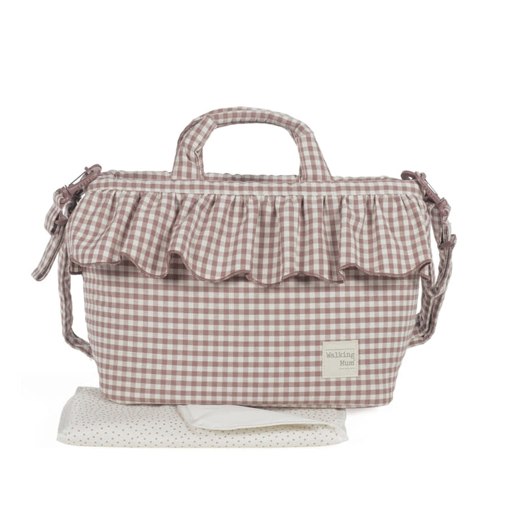 **PRE ORDER** Luiertas Praliné Vichy Moka- Blush | Walking Mum
