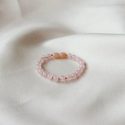 rozenkwarts kind armband liefst